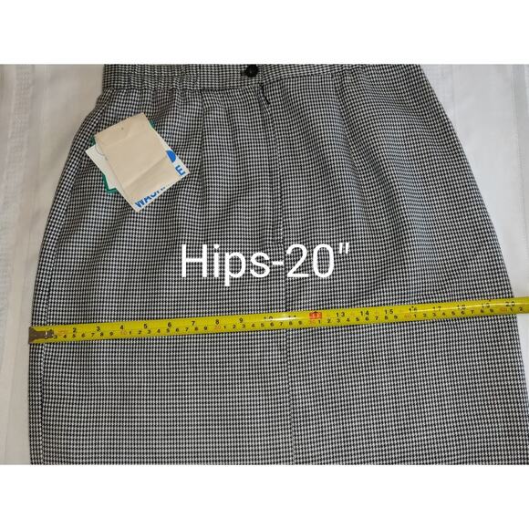 Leslie Fay Houndstooth Pencil Skirt 10 Black White Career Rainbow Brights NWT - Picture 16 of 16